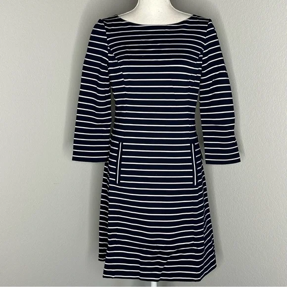 1901 Stripe Boat Neck Ponte Dress & White NWT - Picture 7 of 12